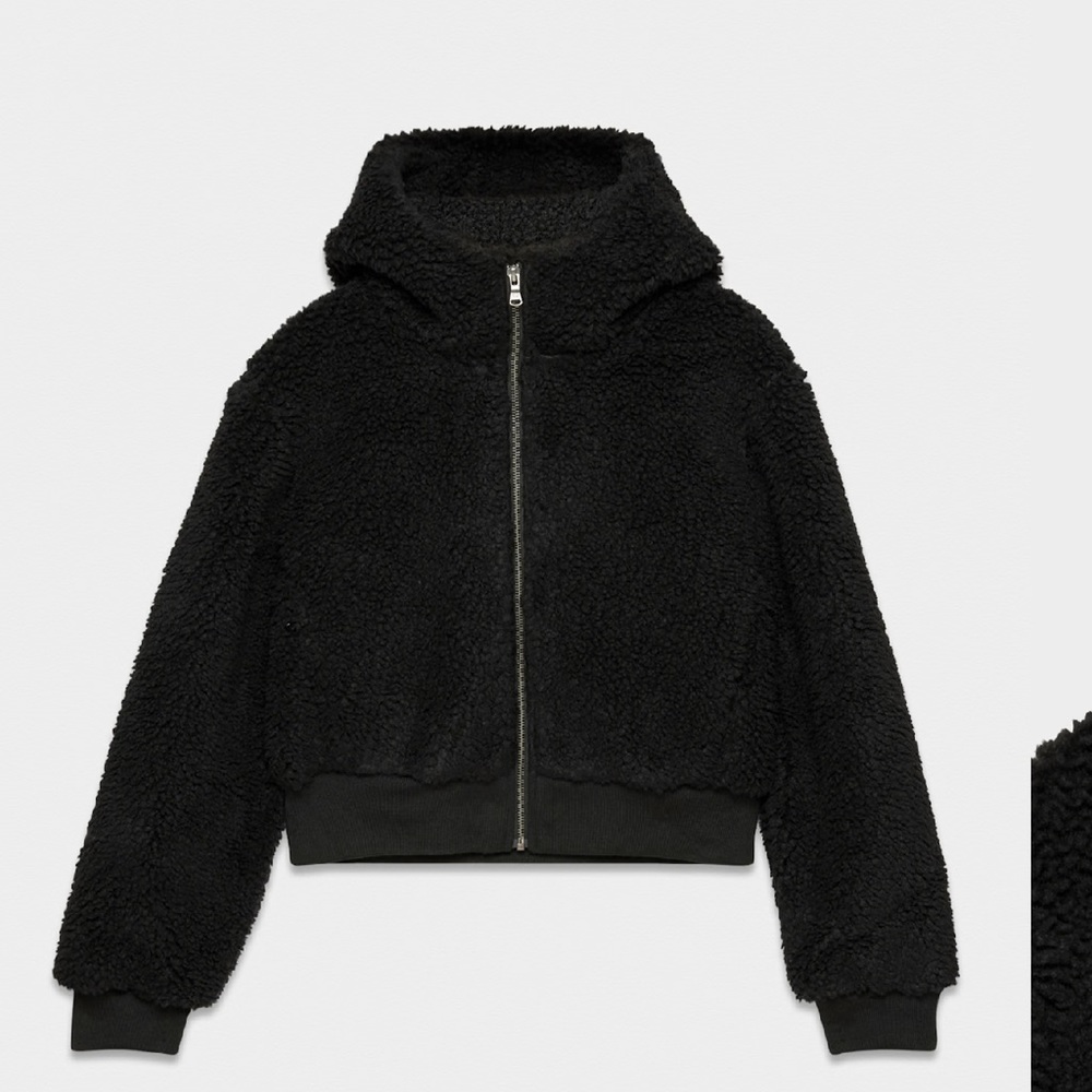 Aritzia Sunday Best Teddy Fleece Bomber Jacket